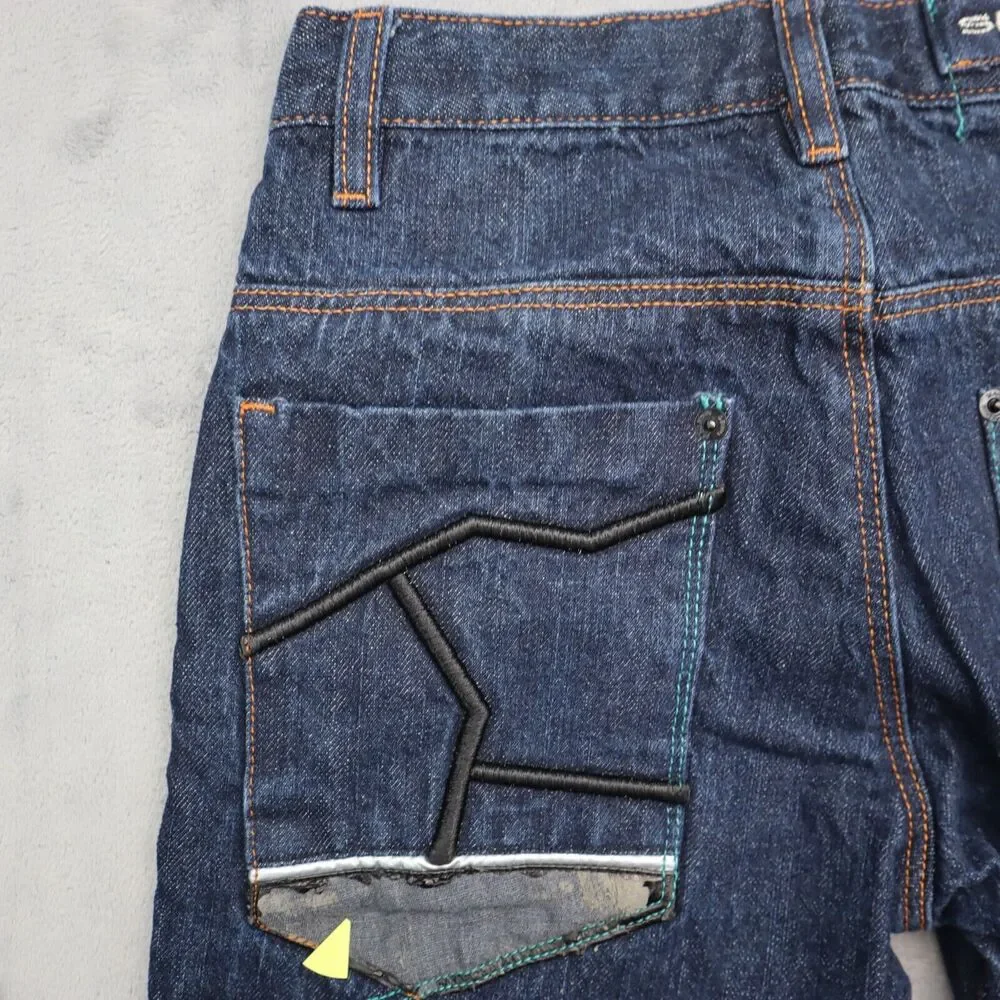 Sean John Jeans Youth 12 24x26 Boys Blue Denim Long Pants Dark Wash Baggy